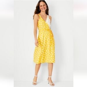 ANN Taylor Sea Shell Midi Wrap Dress